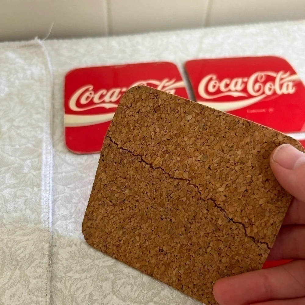 Vintage Coca-Cola Coke Kitchen Drink Coasters 4 piece set Collectible